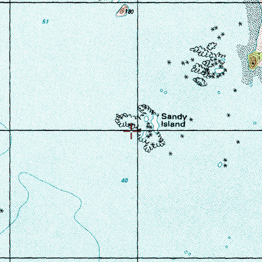 Topographic Map of Sandy Island, WA