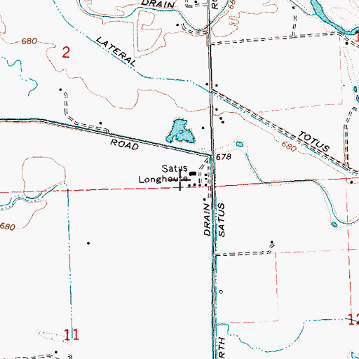 Topographic Map of Satus Longhouse, WA