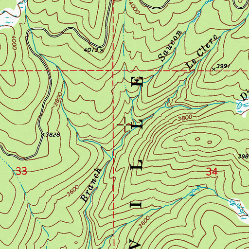 Topographic Map of Saucon Creek, WA