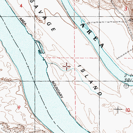 Topographic Map of Savage Island, WA