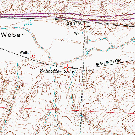 Topographic Map of Schaeffer Spur, WA