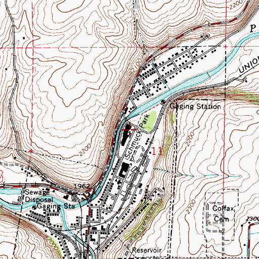 Topographic Map of Schmuck Park, WA