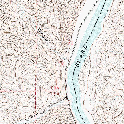 Topographic Map of Schoolhouse Draw, WA