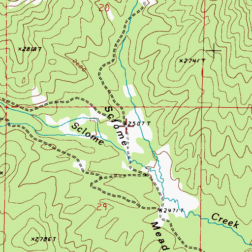 Topographic Map of Sclome Meadow, WA