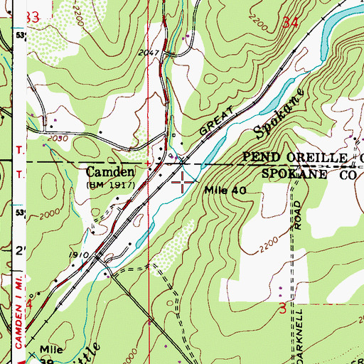 Topographic Map of Scotia Canyon, WA