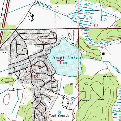 Topographic Map of Scott Lake, WA