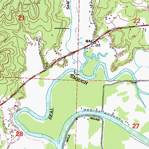 Topographic Map of Seal Creek, WA
