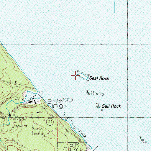 Topographic Map of Seal Rock, WA