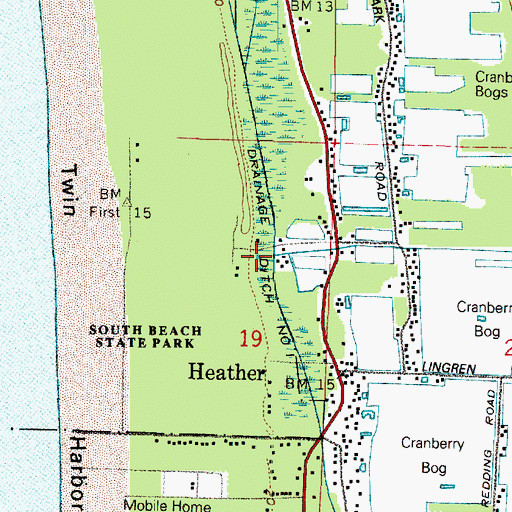 Topographic Map of Seastrand Creek, WA