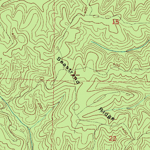 Topographic Map of Seastrand Ridge, WA