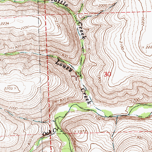 Topographic Map of Seattle Creek, WA