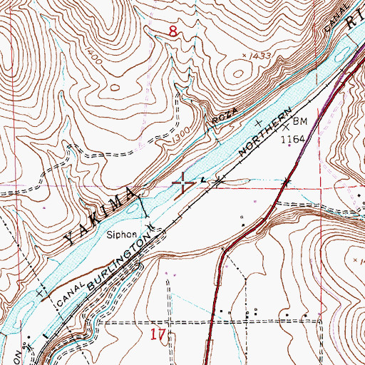 Topographic Map of Selah Creek, WA