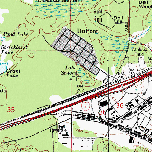 Topographic Map of Sellers Lake, WA