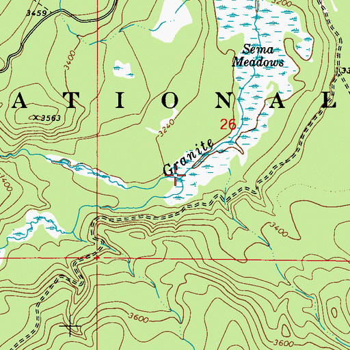 Topographic Map of Sema Creek, WA