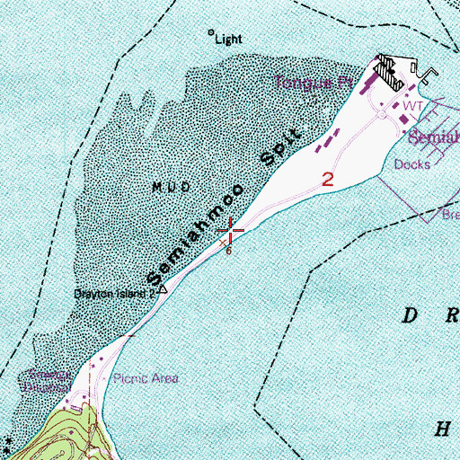 Topographic Map of Semiahmoo Spit, WA