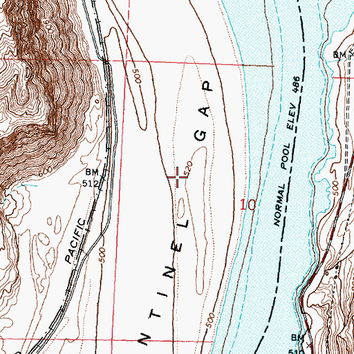 Topographic Map of Sentinel Gap, WA
