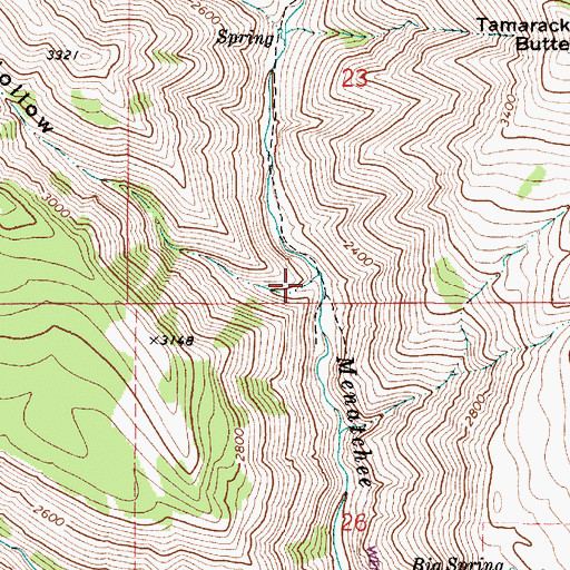 Topographic Map of Service Hollow, WA