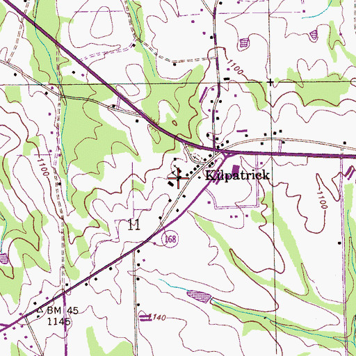 Topographic Map of Kilpatrick Junior High School (historical), AL