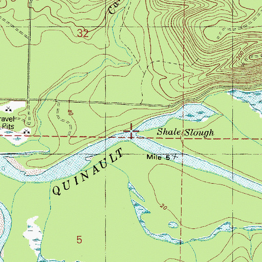Topographic Map of Shale Slough, WA