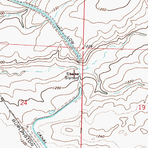 Topographic Map of Shano Siphon, WA