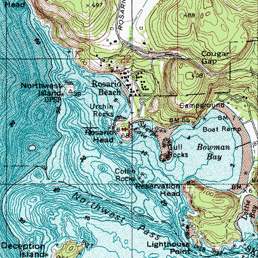 Topographic Map of Sharpe Cove, WA