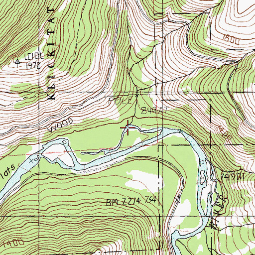 Topographic Map of Sheep Canyon, WA