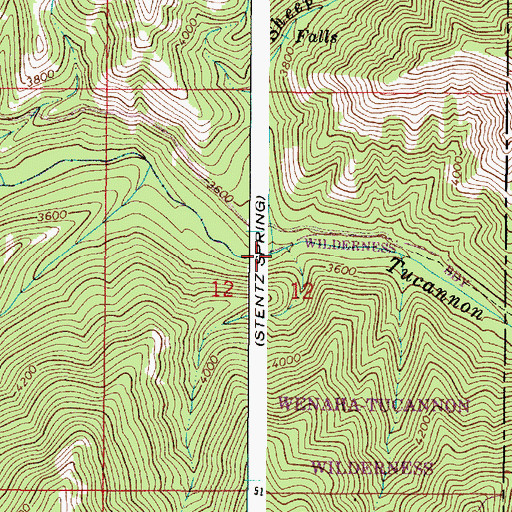 Topographic Map of Sheep Creek, WA
