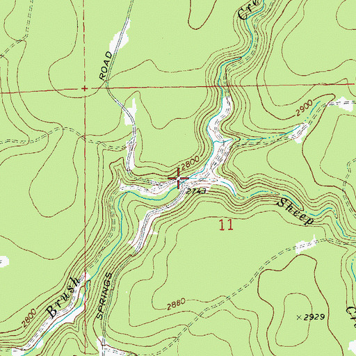Topographic Map of Sheep Creek, WA