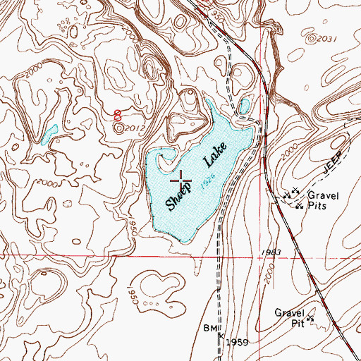 Topographic Map of Sheep Lake, WA