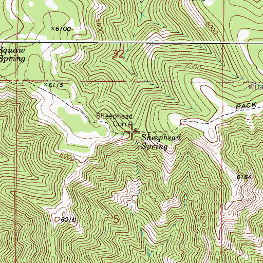 Topographic Map of Sheephead Corral, WA