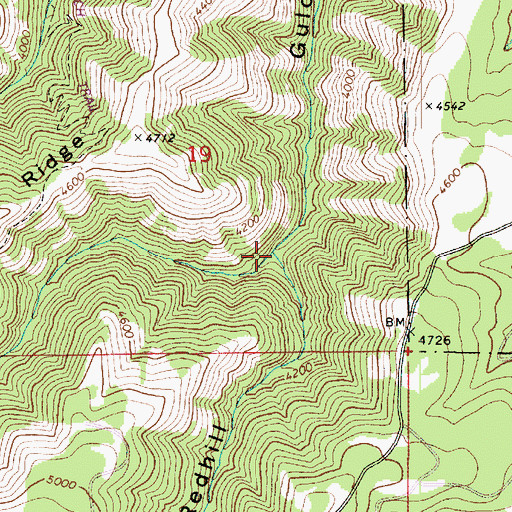 Topographic Map of Sheriff Gulch, WA