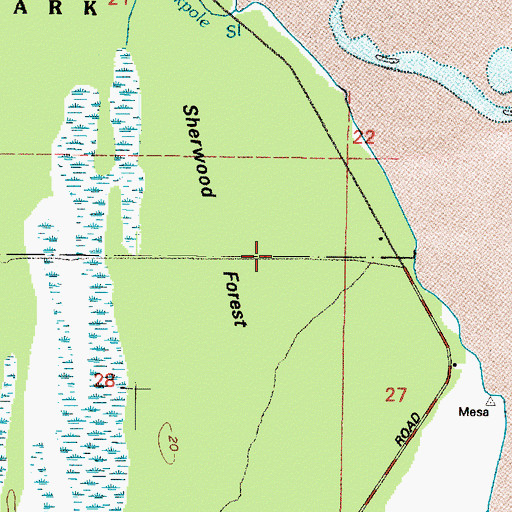 Topographic Map of Sherwood Forest, WA