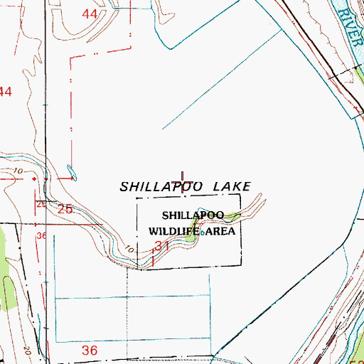 Topographic Map of Shillapoo Lake, WA