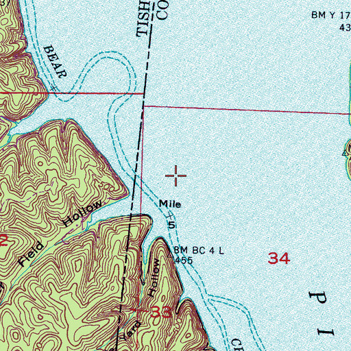 Topographic Map of Goose Pond Slough, AL