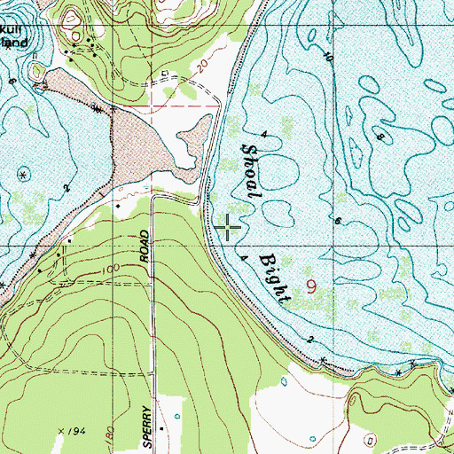 Topographic Map of Shoal Bight, WA