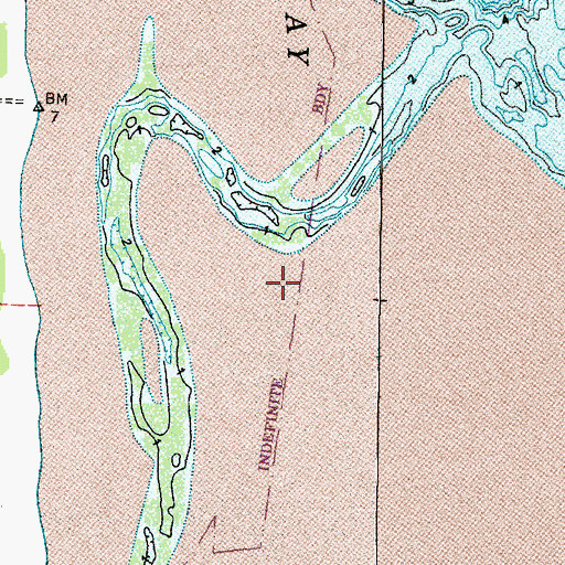Topographic Map of Shoalwater Bay, WA