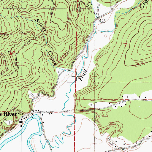 Topographic Map of Silver Creek, WA