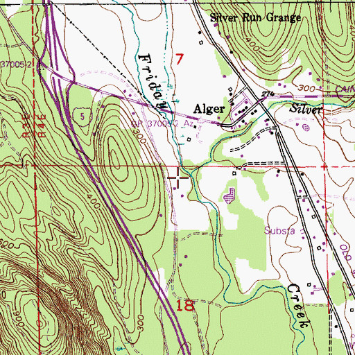 Topographic Map of Silver Creek, WA