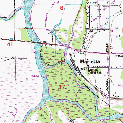 Topographic Map of Silver Creek, WA