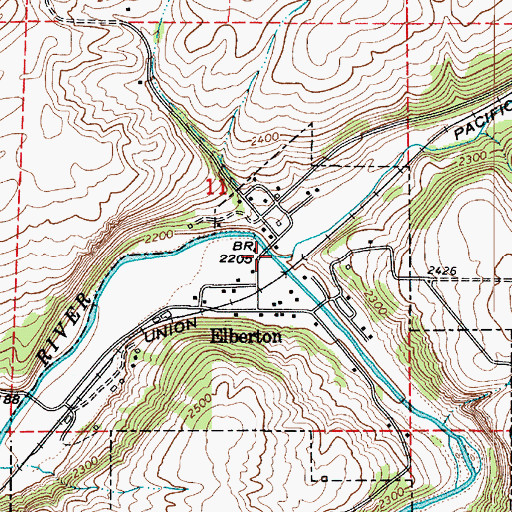 Topographic Map of Silver Creek, WA