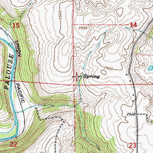 Topographic Map of Silver Springs, WA