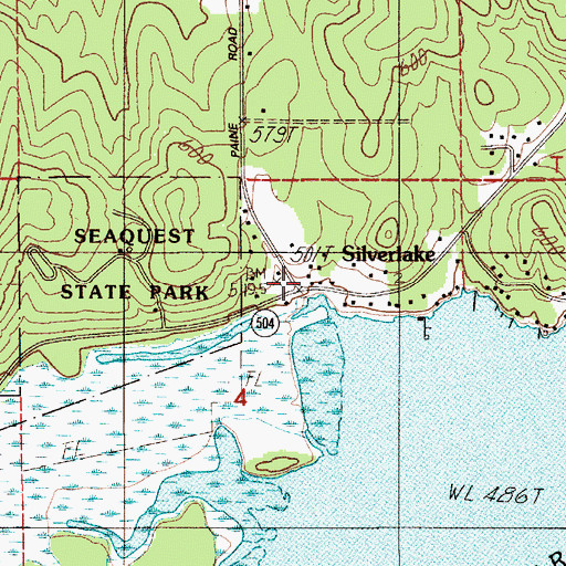 Topographic Map of Silver Lake, WA