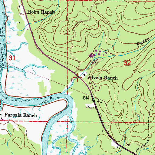 Topographic Map of Silvola Ranch, WA