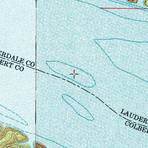 Topographic Map of Big Peach Island (historical), AL