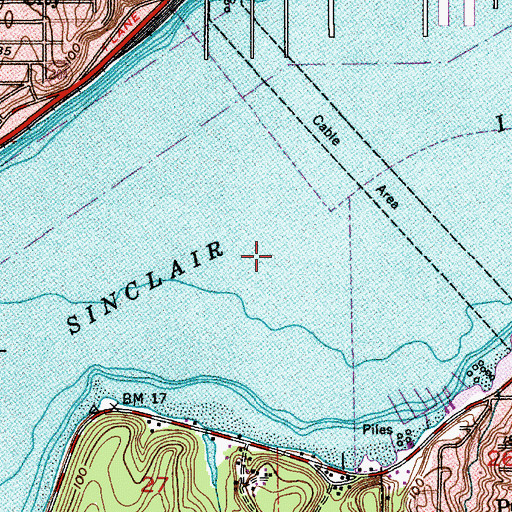 Topographic Map of Sinclair Inlet, WA
