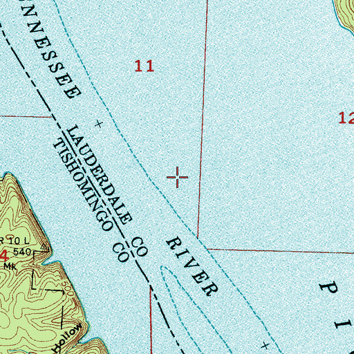 Topographic Map of Robinson Landing, AL