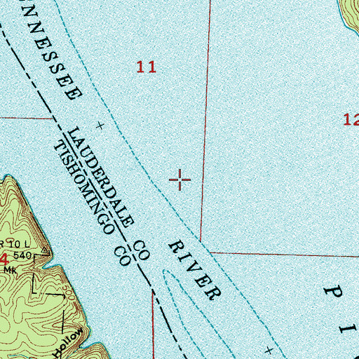 Topographic Map of Robinson Landing, AL
