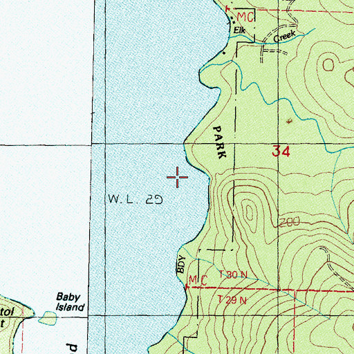 Topographic Map of Siwash Creek, WA