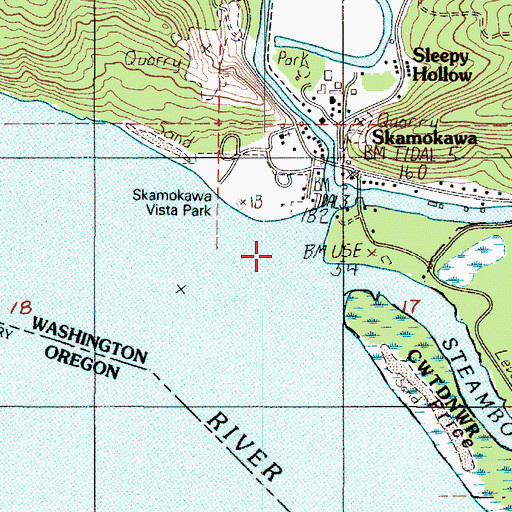 Topographic Map of Skamokawa Creek, WA