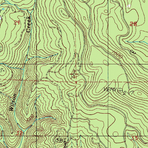 Topographic Map of Skamokawa Truck Trail, WA